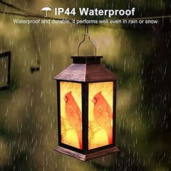 Solar Lanterns, Outdoor Hanging Lanterns Waterproof LED Solar Cardinal Lights…