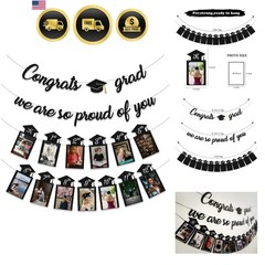 Captivating Congrats Grad Banner & Photo Display for 2026 Graduation Parties