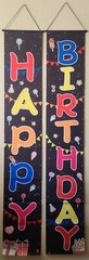 2PCS Front Door 6×2 Ft Home Party Supplies Birthday Party Greeting Banners Flags