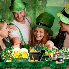 9PCS St Patricks Day Decorations Honeycomb Centerpiece, St Patricks Day Table…