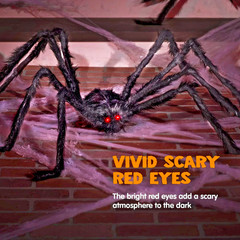 60cm Hairy Giant Spider Halloween Prop Haunted House Party In/Outdoor Decor DIY