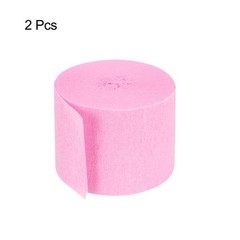 2 Pcs Crepe Paper Streamer Decoration 82ft Long 1.8″ Wide Bright Pink