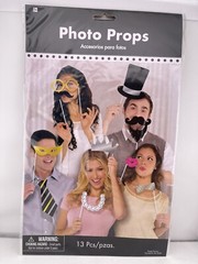 Mustache Hat Lips Bow tie Crown Mask Beard Etc Photo Props Party Favors 13 Pcs