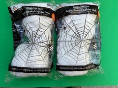 Halloween 2 Pack Spider Webs-Spooky Holiday Decoration -party Prop-FREE SHIP