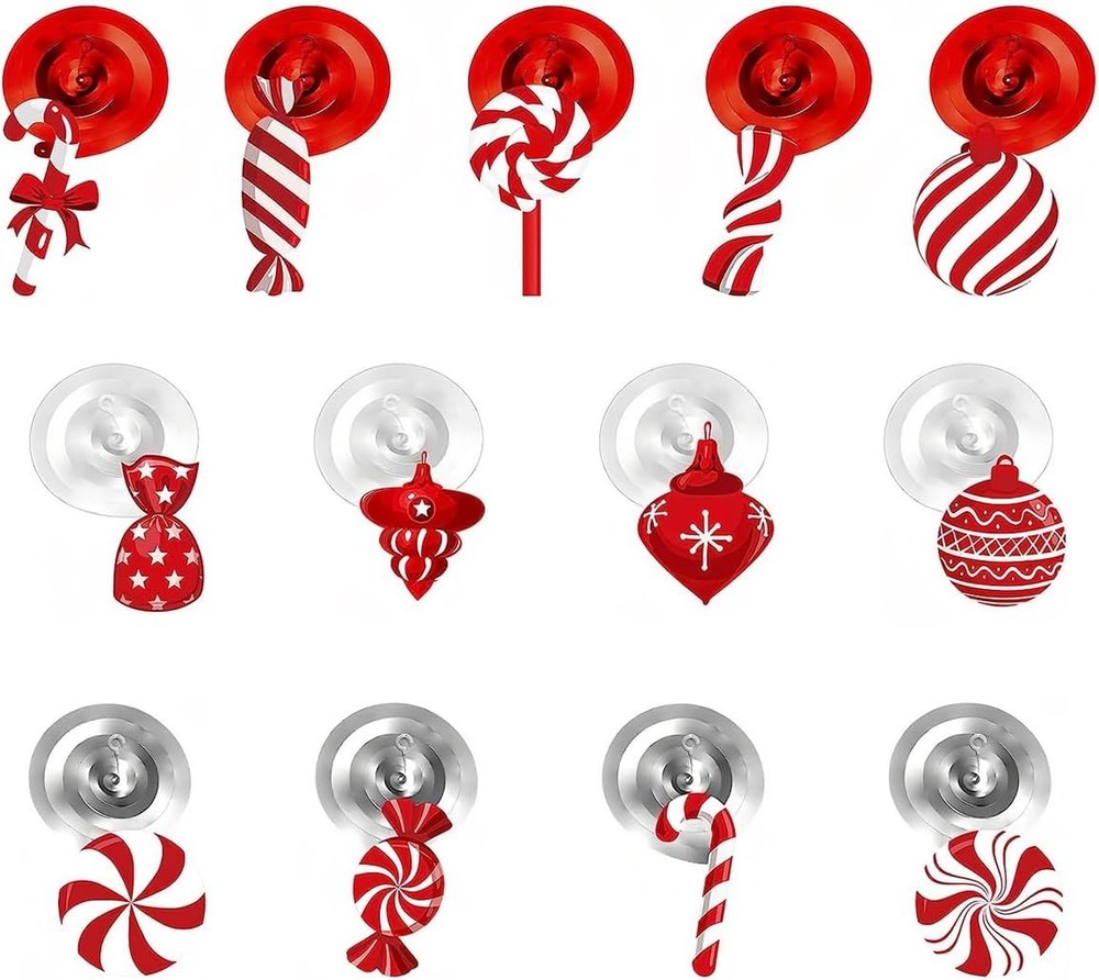 26 Pcs Christmas Ceiling Hanging Decorations Set Candy Swirl Ornaments Holiday