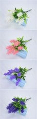 US Set of 4 Artificial Lavender Bouquets Ideal for Home & Office Fall Decoration