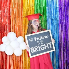 Rainbow Party Decorations, 2 Pack 3.3×6.6ft Pride Decorations, Cartoon