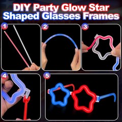 Fun & Safe 126 PCS Glow Stick Accessories for All Ages – 4th of July Ready