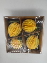Honycomb Paper Lemon & Strawberry Decorations Perfect For Any Space NIB