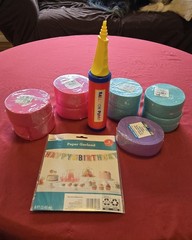 New Party Decor Set – Balloon Pump, Streamers, Birthday Banner