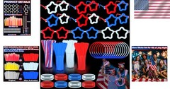 Fun & Safe 126 PCS Glow Stick Accessories for All Ages – 4th of July Ready