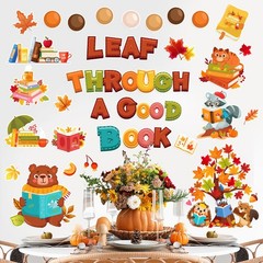 Fall Classroom Decorations Leaf Through A Good Book Bulletin Board Set Autumn