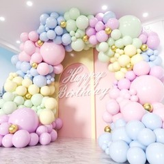 Rainbow Balloon Garland Kit 181Pcs Macaron Easter Balloon Arch Kit, Pastel