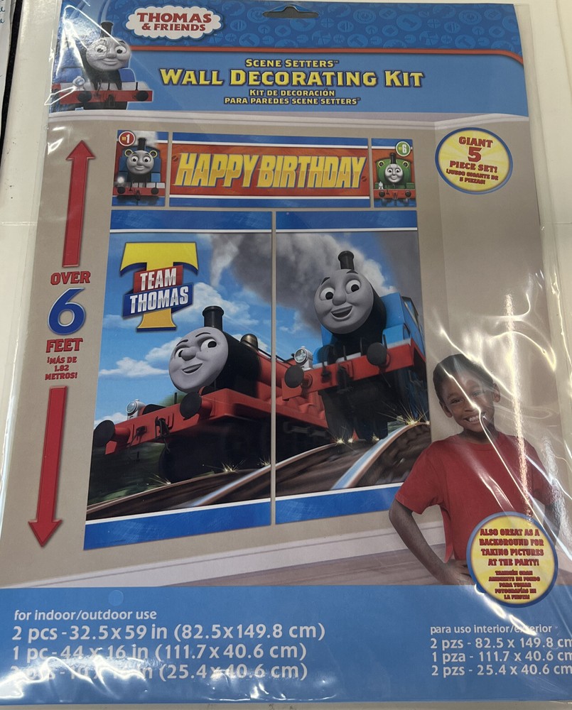 Thomas The Tank Engine Scene Setter Photo Background Poster 5 Count Birthday …