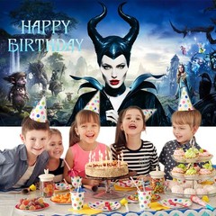 Maleficent Party Supplies Backdrop Banner Poster Background Vinyl Birthday Decor