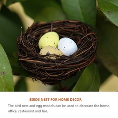4 Pcs Cozy Woven Bird Nest Egg Design Artificial Nests Artifcial Birds