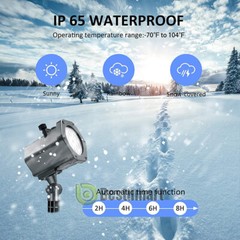 Christmas Snowflake Projector Laser Light LED Moving Xmas Party Yard Decor Lamp