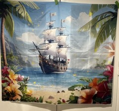 Pirate Ship Banner Backdrop Party Decor
