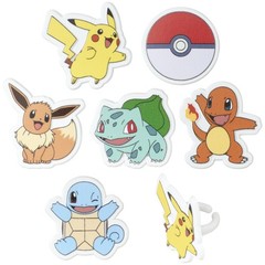 Pokémon Rings, Cupcake Decorations With Pikachu, Bulbasaur, Eevee, Charmander…