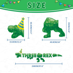 Watercolor Dinosaur Three Rex Banner – Dinosaur 3Rd Birthday Party Decorations f