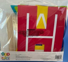 321 PARTY Happy Birthday Yard Sign Multi Color 13 Pieces 16 in. Tall Each. New