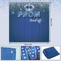 2026 Prom Send Off Glitter Background 5.9 by 5.9 Feet for Stunning Celebration