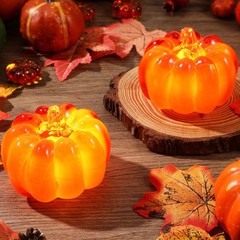 2 Pcs Light up Fall Pumpkin Halloween Pumpkin Decorations Autumn Thanksgiving…