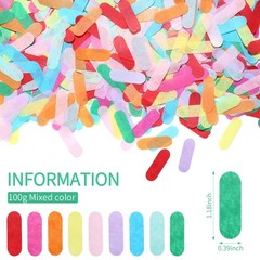 3.52 oz Rainbow Tissue Sprinkle Donut Table Confetti for Baby Shower Birthday