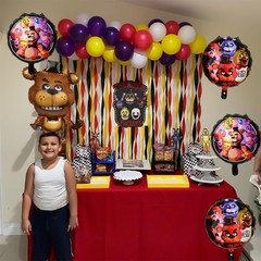 5pc Foil Balloons for Five Nights at Freddys Birthday Party Supplies