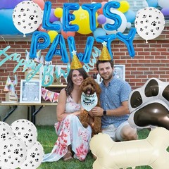 Dog Birthday Party Supplies Set – Blue Decorations for Boys