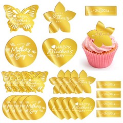 20pcs Mother’s Day Acrylic Cupcake Toppers Cake Disc, Mothers Day Cake Picks,…