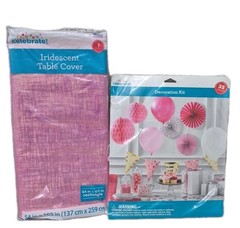 Pink and Gold Party Decorations Kit 36Pcs Way to Celebrate Birthday Baby Shower
