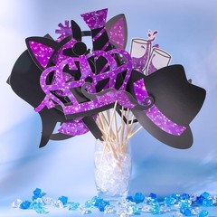 24 Pcs Funny Photo Booth Props Birthday Wedding Family Class Reunion Prom Dis…