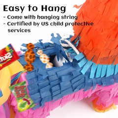 3Pcs Donkey Pinatas with Hanging Loop for Fiestas Mexican Cinco de Mayo Decor
