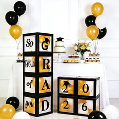 Graduation Decorations Set of 4 Boxes Balloons Letters for Class of 2026 Cele…