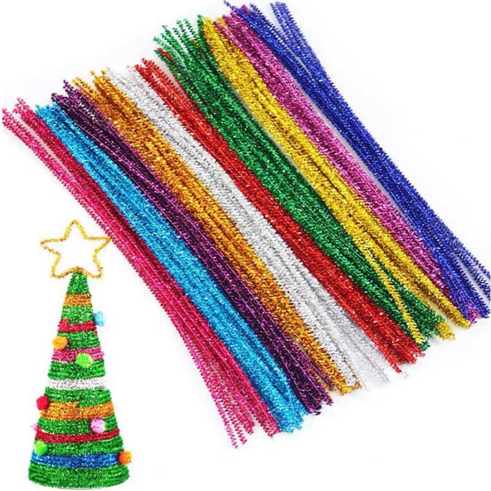 100PCS 30*6mm Mixed Color Metal Wire Christmas Tree/Home Decoration Kids DIY