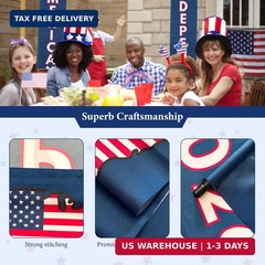 250th Anniversary Banners 2pk for Porch, 4th of July Decorations Outdoor | 250 y