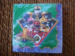 VTG NOS Power Rangers Paper Napkins 16 Count Pack Party Decoration Collectibles
