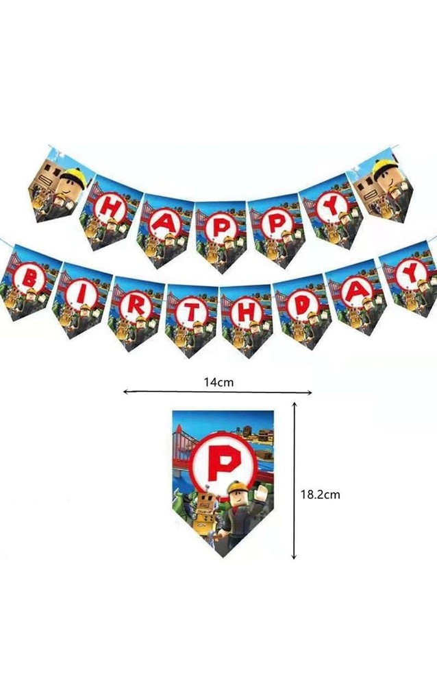 Roblox Theme Happy Birthday Wall Banner Decoration Display