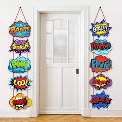 Hero Themed Cutouts, Fun Party Supplies, Wall Banner Decor, Multicolor