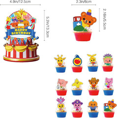 Circus Theme Birthday Party Decorations, Cartoon Carnival Animal Party Supplies