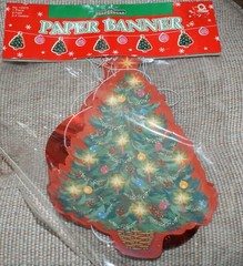 Paper Banner Amscan Holiday Christmas Trees Foil Ornaments NEW Fast Shipping