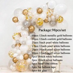 Balloon Garland Arch Kit 16Ft Long Pink White Gold Latex Bday Party Decorations