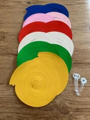 Christmas Party Decorations Set Rainbow Paper Fans Swirls Foil Curtain Backdrop