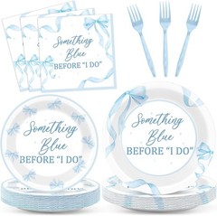 Something Blue Bows Bridal Shower Tableware (Plates, Napkins, Forks)