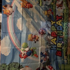 Super Mario And Luigi Birthday Party Supplies Backdrop Cake/cupcake Toppers