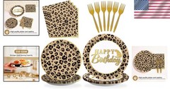 Animal Print Birthday Decorations Bundle