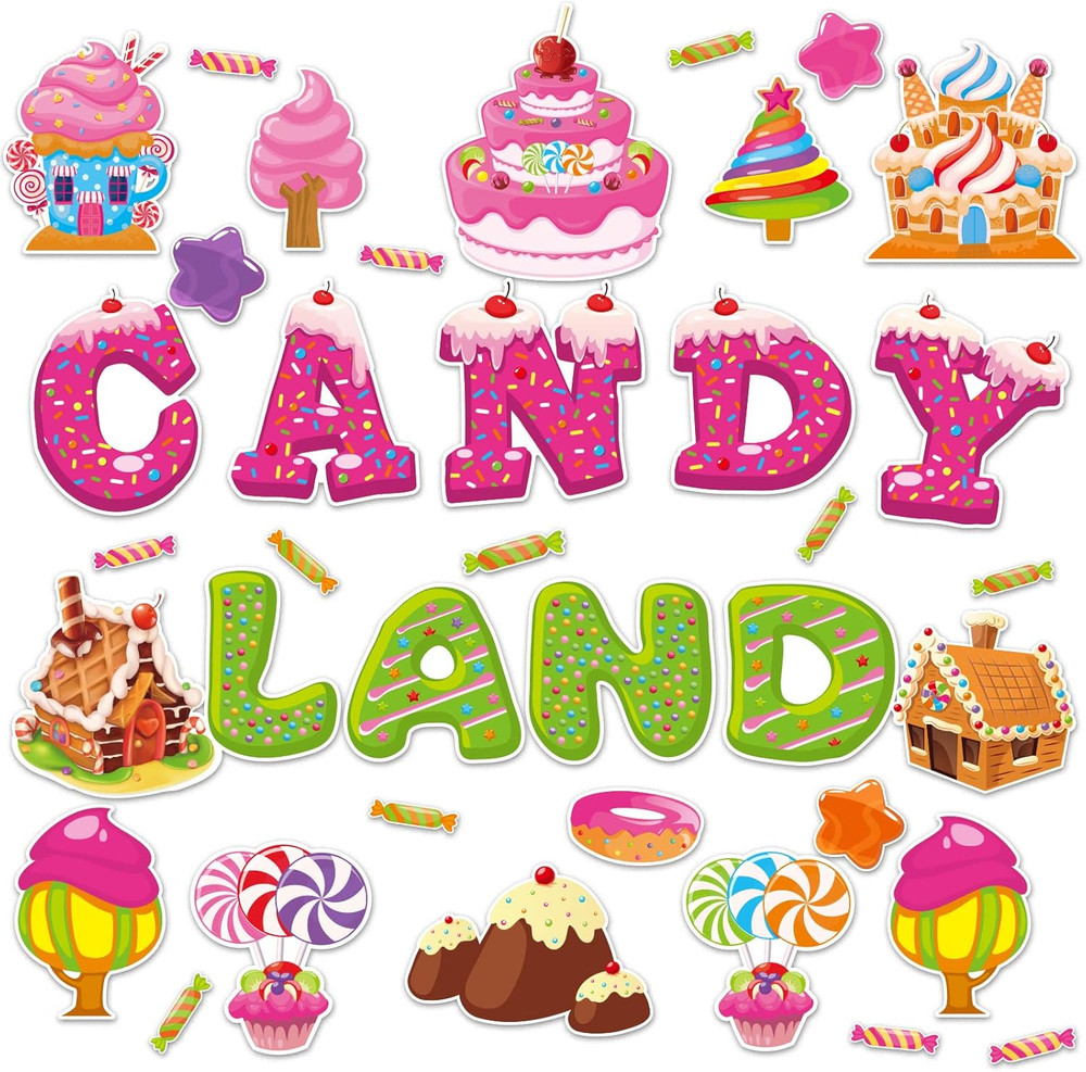Candy World Cutouts Candy Classroom Bulletin Board Decorations Candy World Ice C