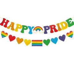 Happy Pride Banner pride Month Party Decorations, LGBTQ+ Pride Month Banners …