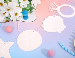 Last Toast on The Coast Banner – Seashell Party Decoration, Coastal Beach Seashe